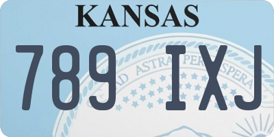 KS license plate 789IXJ