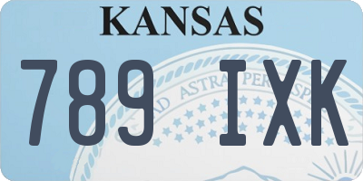 KS license plate 789IXK