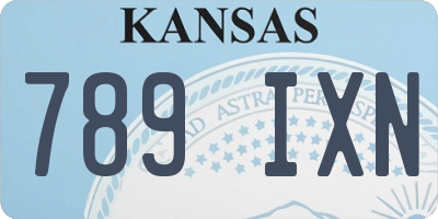 KS license plate 789IXN