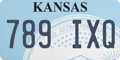 KS license plate 789IXQ