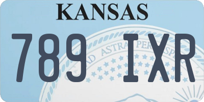 KS license plate 789IXR