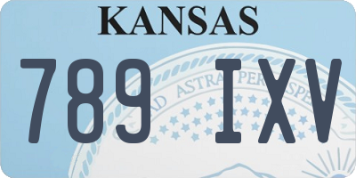 KS license plate 789IXV