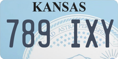 KS license plate 789IXY