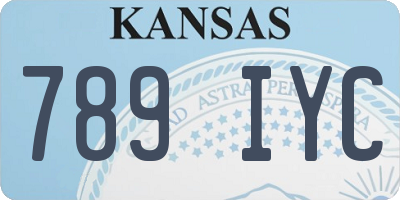 KS license plate 789IYC