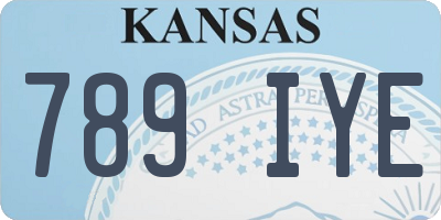 KS license plate 789IYE