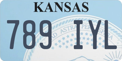 KS license plate 789IYL