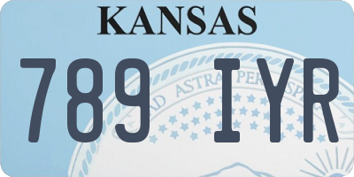 KS license plate 789IYR