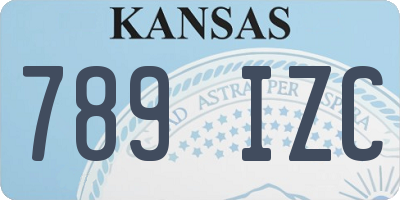 KS license plate 789IZC