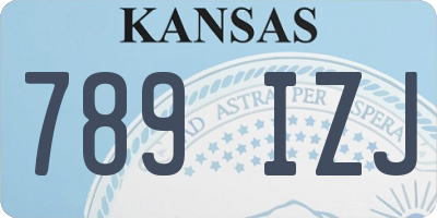 KS license plate 789IZJ