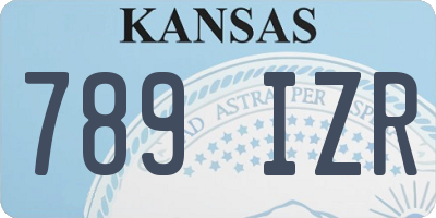 KS license plate 789IZR