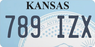 KS license plate 789IZX