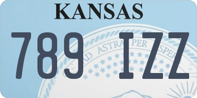 KS license plate 789IZZ