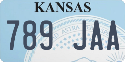 KS license plate 789JAA