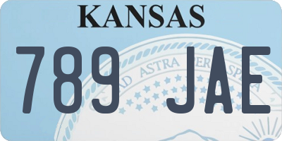 KS license plate 789JAE