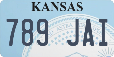 KS license plate 789JAI