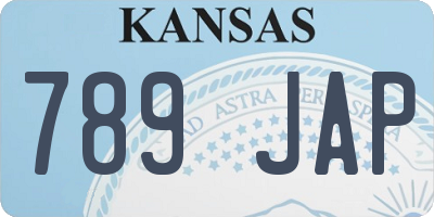 KS license plate 789JAP