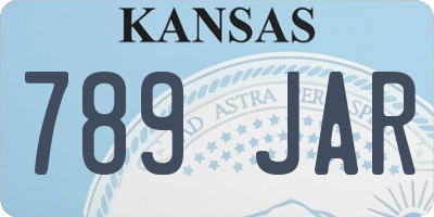 KS license plate 789JAR