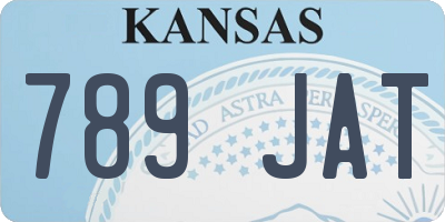 KS license plate 789JAT