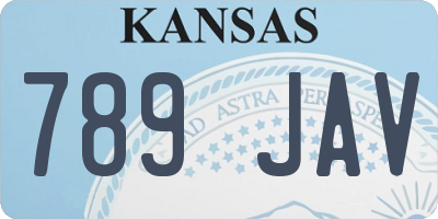 KS license plate 789JAV