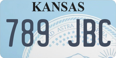 KS license plate 789JBC