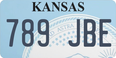 KS license plate 789JBE