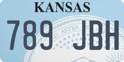 KS license plate 789JBH