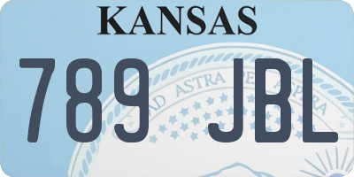 KS license plate 789JBL