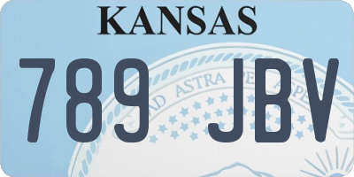 KS license plate 789JBV
