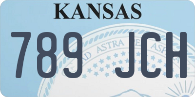 KS license plate 789JCH