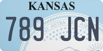 KS license plate 789JCN