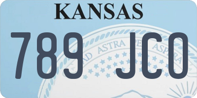KS license plate 789JCO