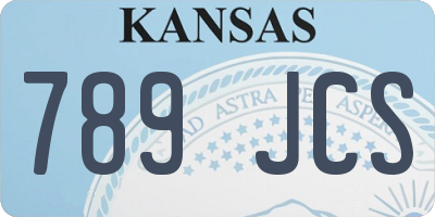 KS license plate 789JCS