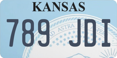 KS license plate 789JDI