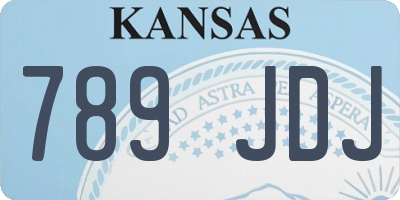 KS license plate 789JDJ