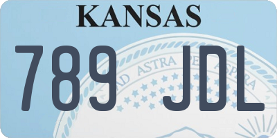 KS license plate 789JDL