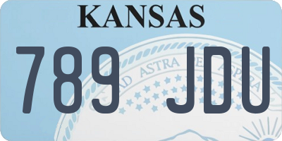KS license plate 789JDU