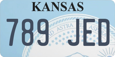 KS license plate 789JED