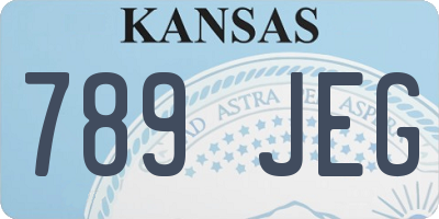 KS license plate 789JEG
