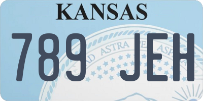 KS license plate 789JEH