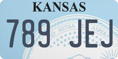 KS license plate 789JEJ