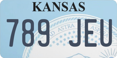 KS license plate 789JEU