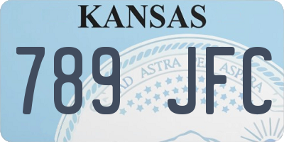 KS license plate 789JFC