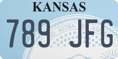 KS license plate 789JFG