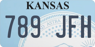 KS license plate 789JFH