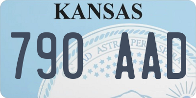 KS license plate 790AAD