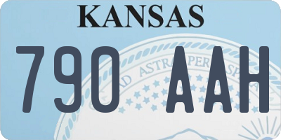 KS license plate 790AAH