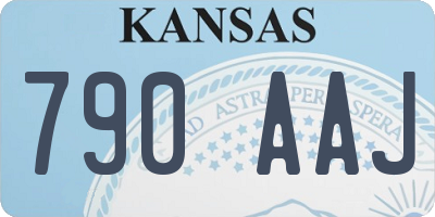 KS license plate 790AAJ