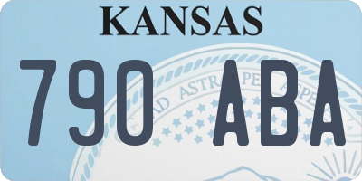 KS license plate 790ABA