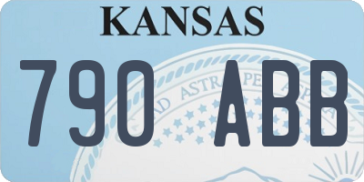 KS license plate 790ABB