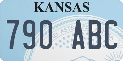 KS license plate 790ABC